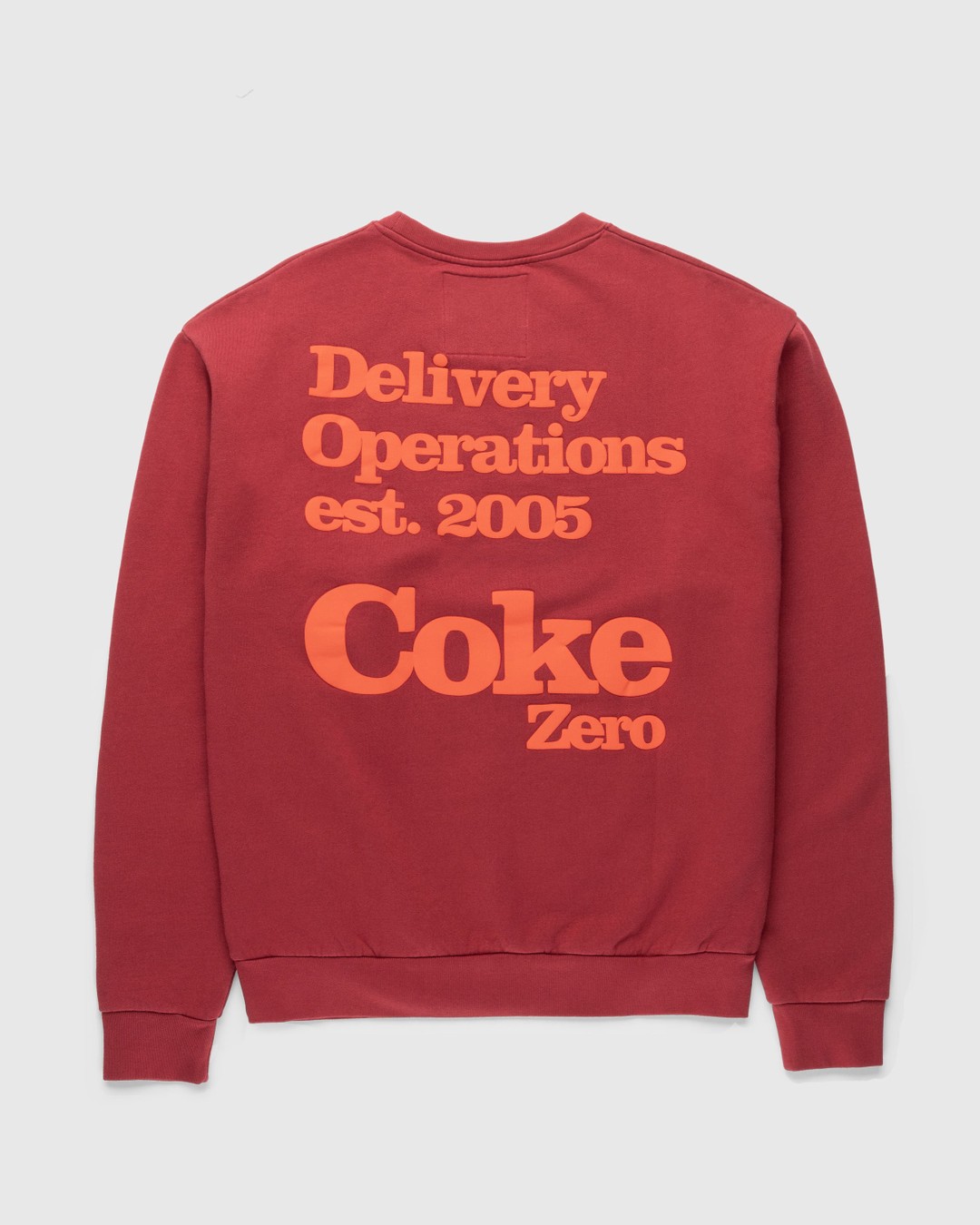 Highsnobiety x Coca-Cola Zero Sugar – Crewneck Burgundy - Knitwear - Red - Image 1