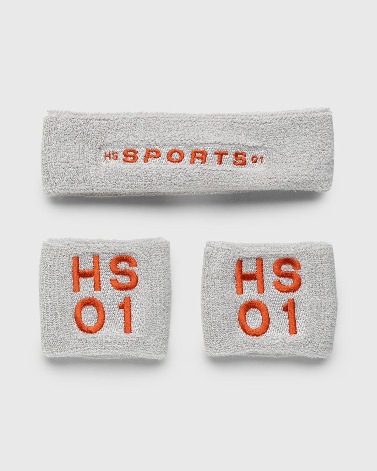 Highsnobiety – HS Sports Logo Headband and Wristbands Warm Grey - Lifestyle - Grey - Image 1