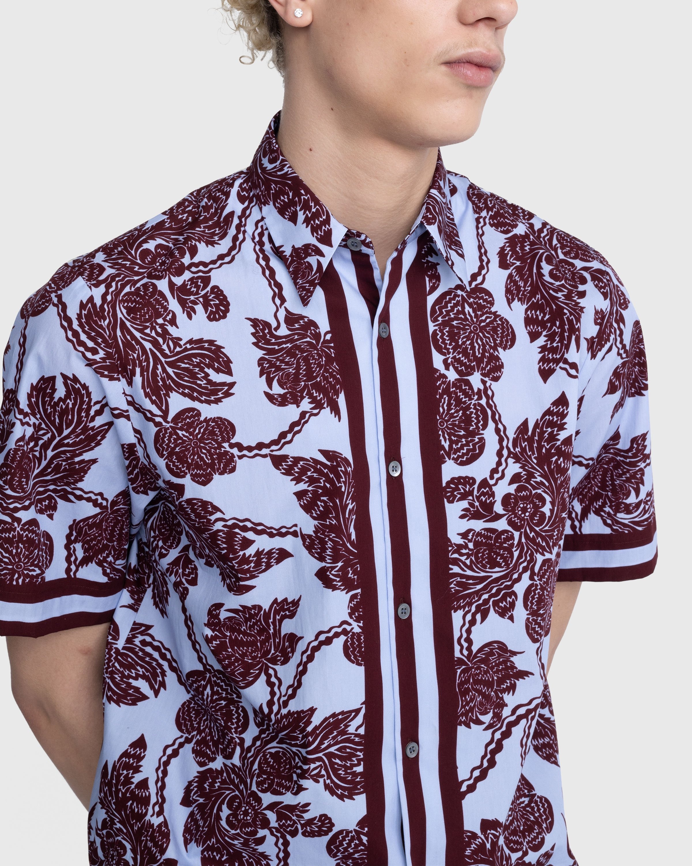 Dries van Noten – Clasen Shirt Burgundy - Shirts - Multi - Image 5