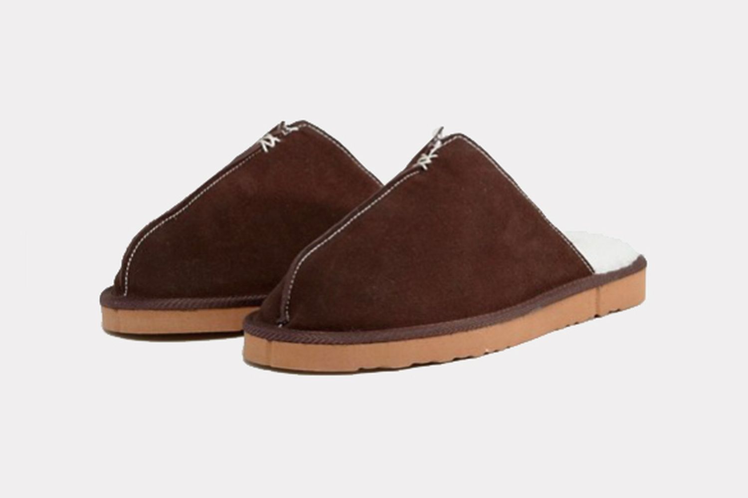 Slip on suede slippers