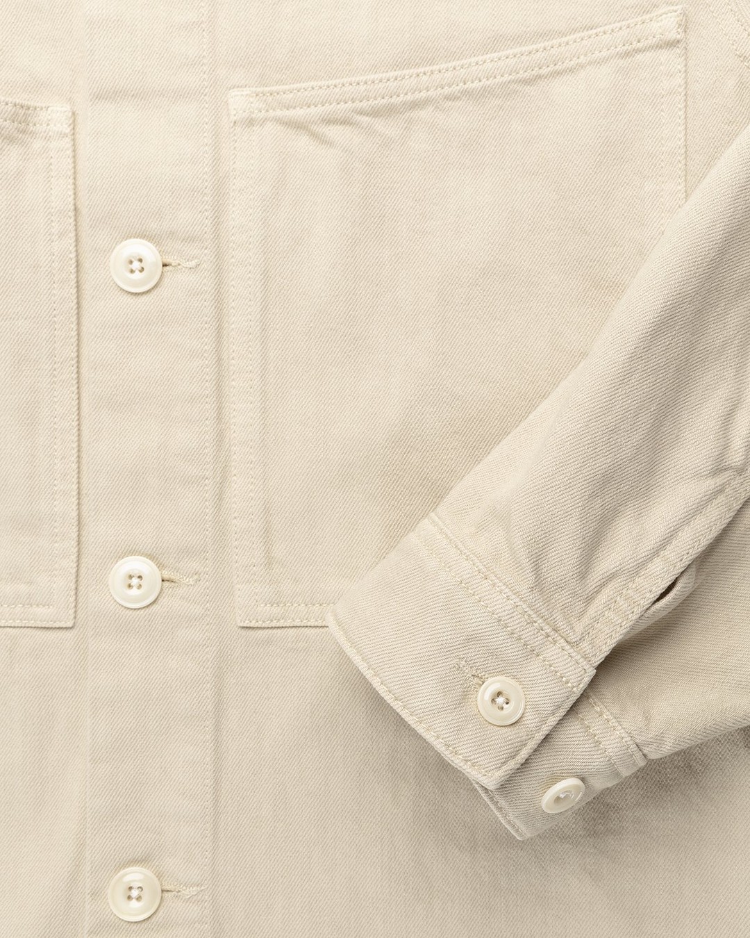 Lemaire – Boxy Denim Overshirt Saltpeter - Shirts - Beige - Image 4