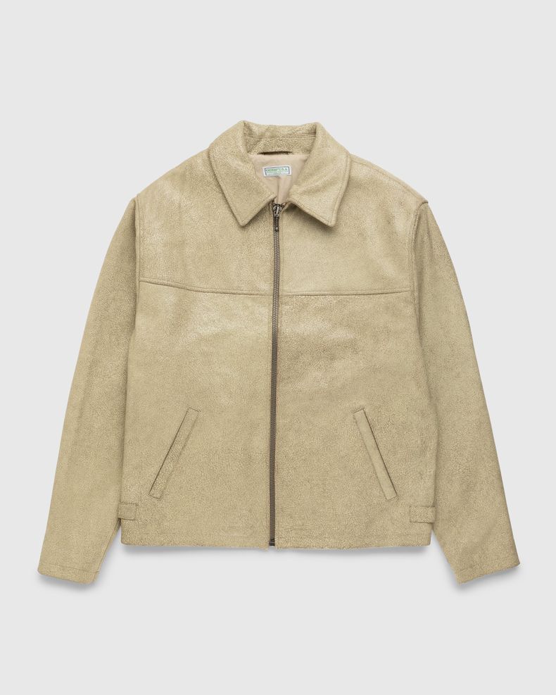 Guess USA – Crackle Leather Jacket Beige