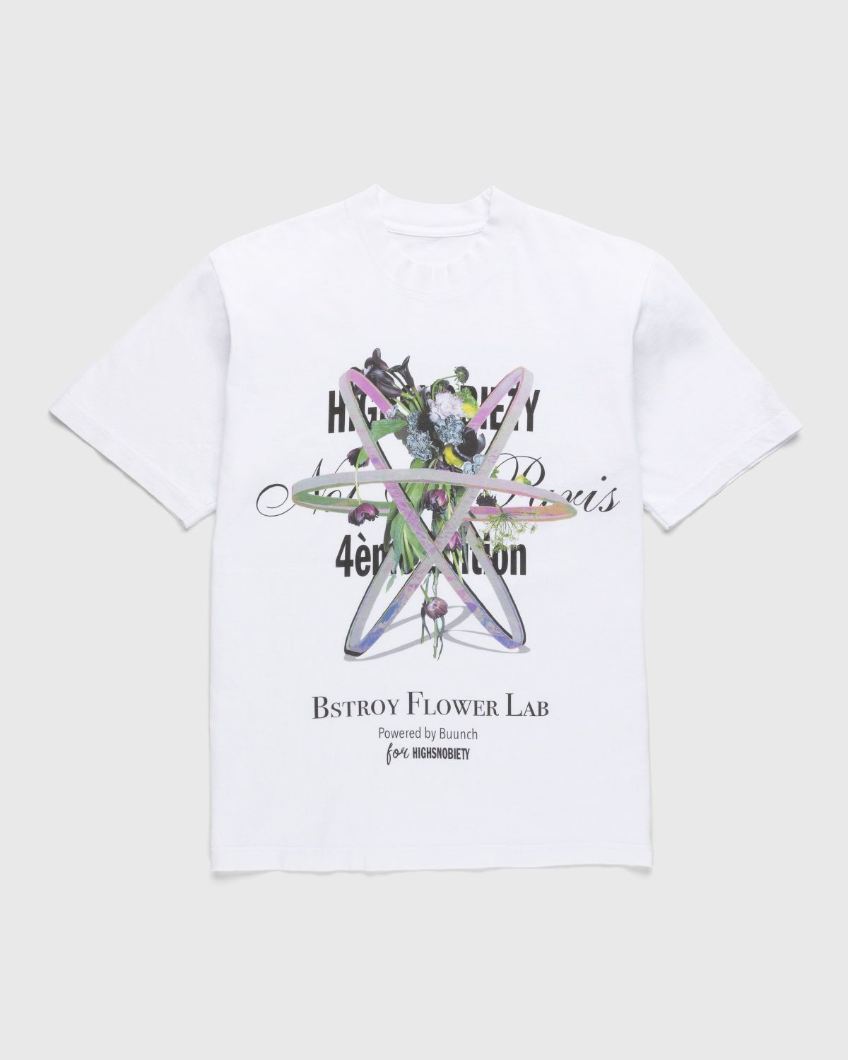 Bstroy x Highsnobiety – Not In Paris 4 Flower T-Shirt White - T-Shirts - White - Image 1