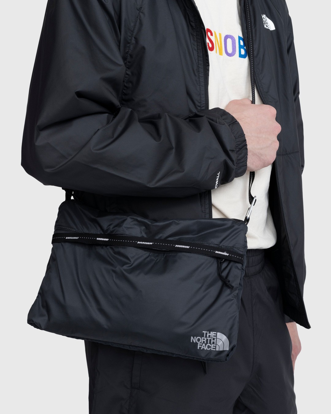 The North Face Flyweight Shoulder Bag Grey Black Highsnobiety Shop