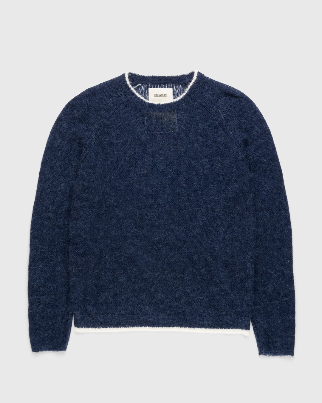 Highsnobiety – Crew Sweater Navy/Ivory - Crewnecks - Blue - Image 1