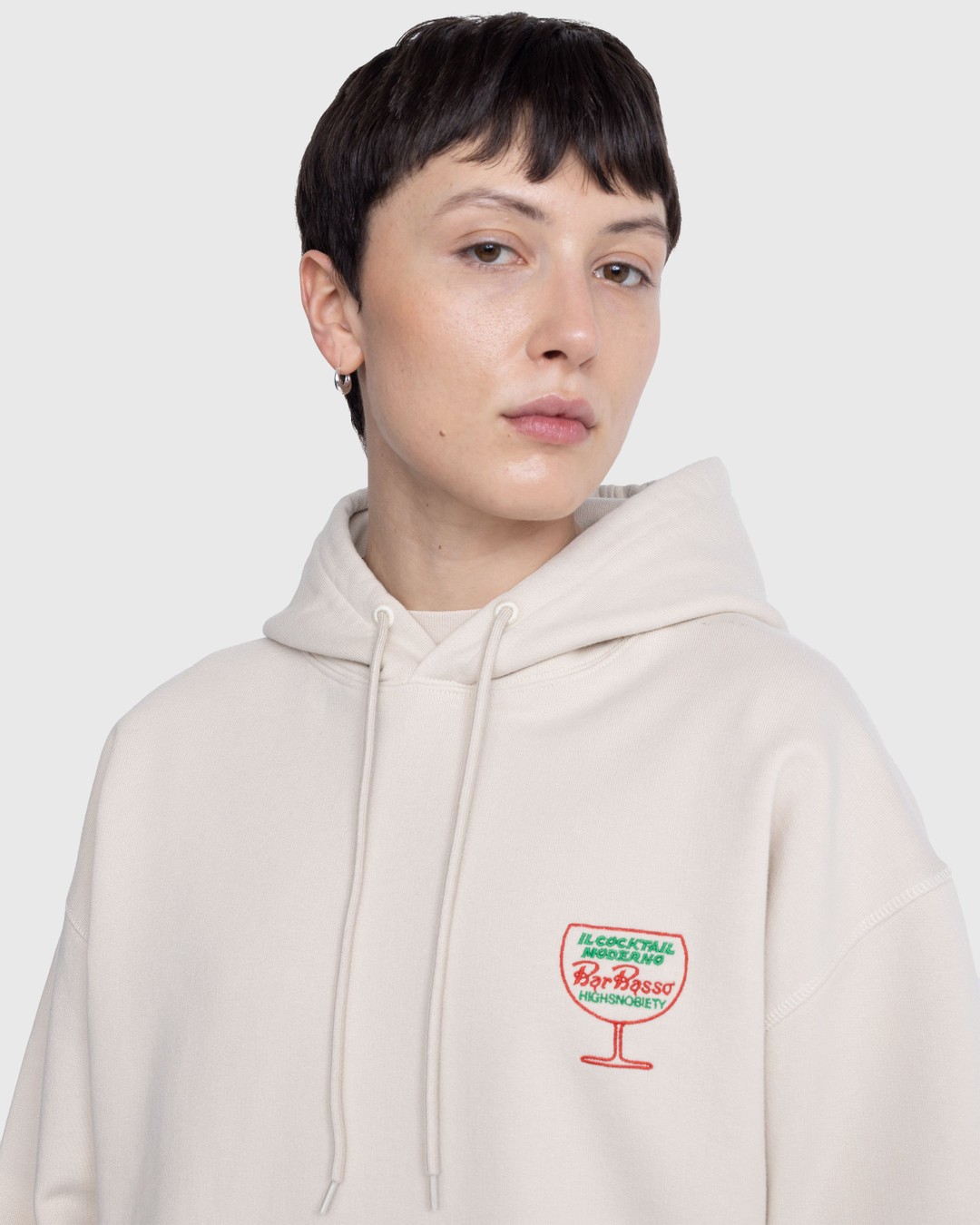 Bar Basso x Highsnobiety – Logo Hoodie Eggshell - Sweats - Beige - Image 6