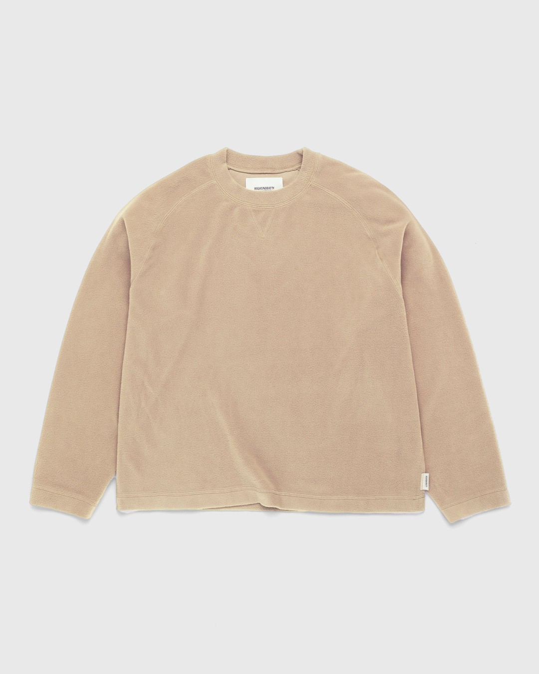 Highsnobiety – Polar Fleece Raglan Sweater Beige - Knitwear - Beige - Image 1