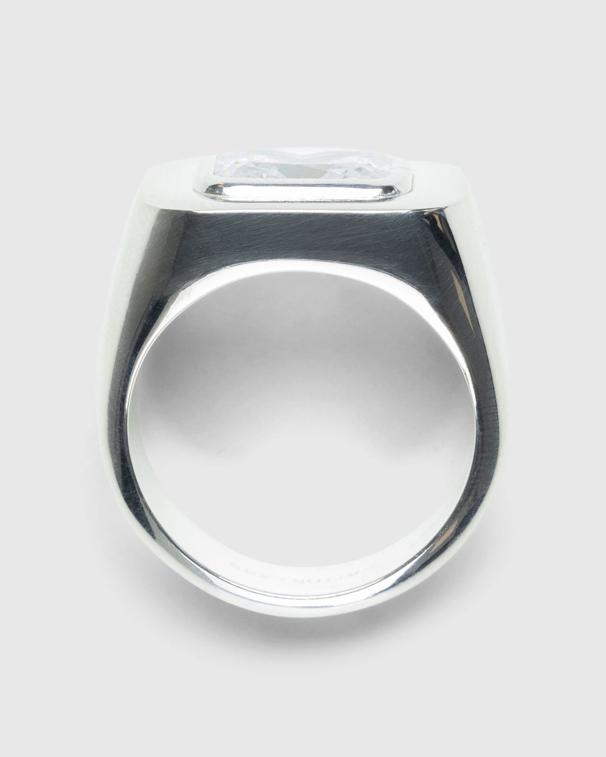 Hatton Labs – Emerald Cut Signet Ring Silver/White - Jewelry - Multi - Image 1