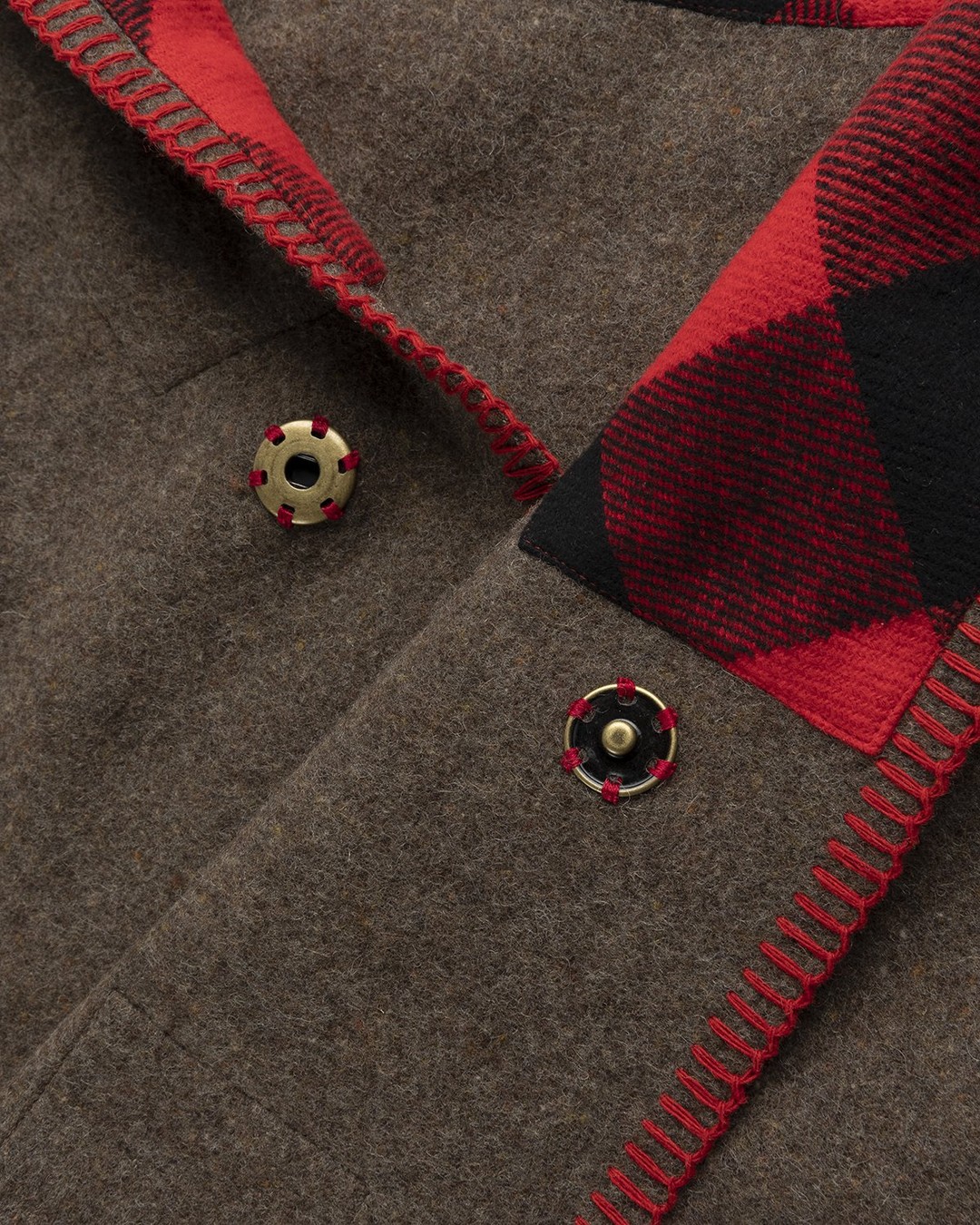 Woolrich – Recycled Wool Blanket Cape Brown - Outerwear - Brown - Image 4
