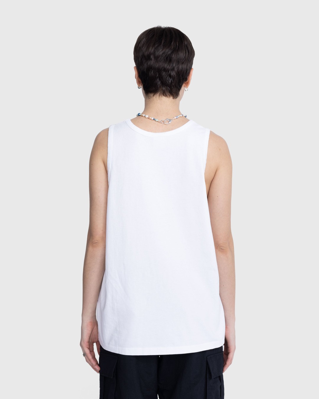 Highsnobiety x Bar Basso – Logo Tank Top White - Men Tops - White - Image 4