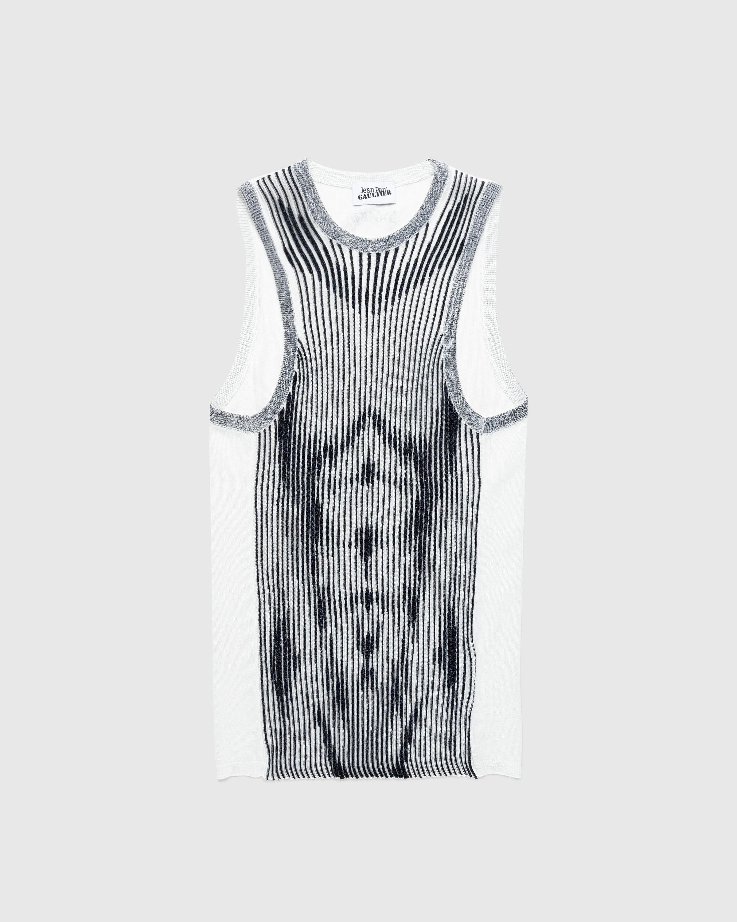 Jean Paul Gaultier – Crew Neck Trompe L'Œil Tank Top White - Men Tops - White - Image 1