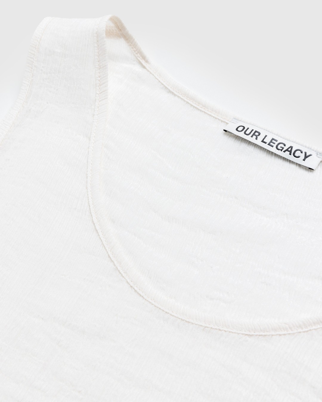 Our Legacy – Singlet Almond Milk Ruffle Viscose - Tops - Beige - Image 5