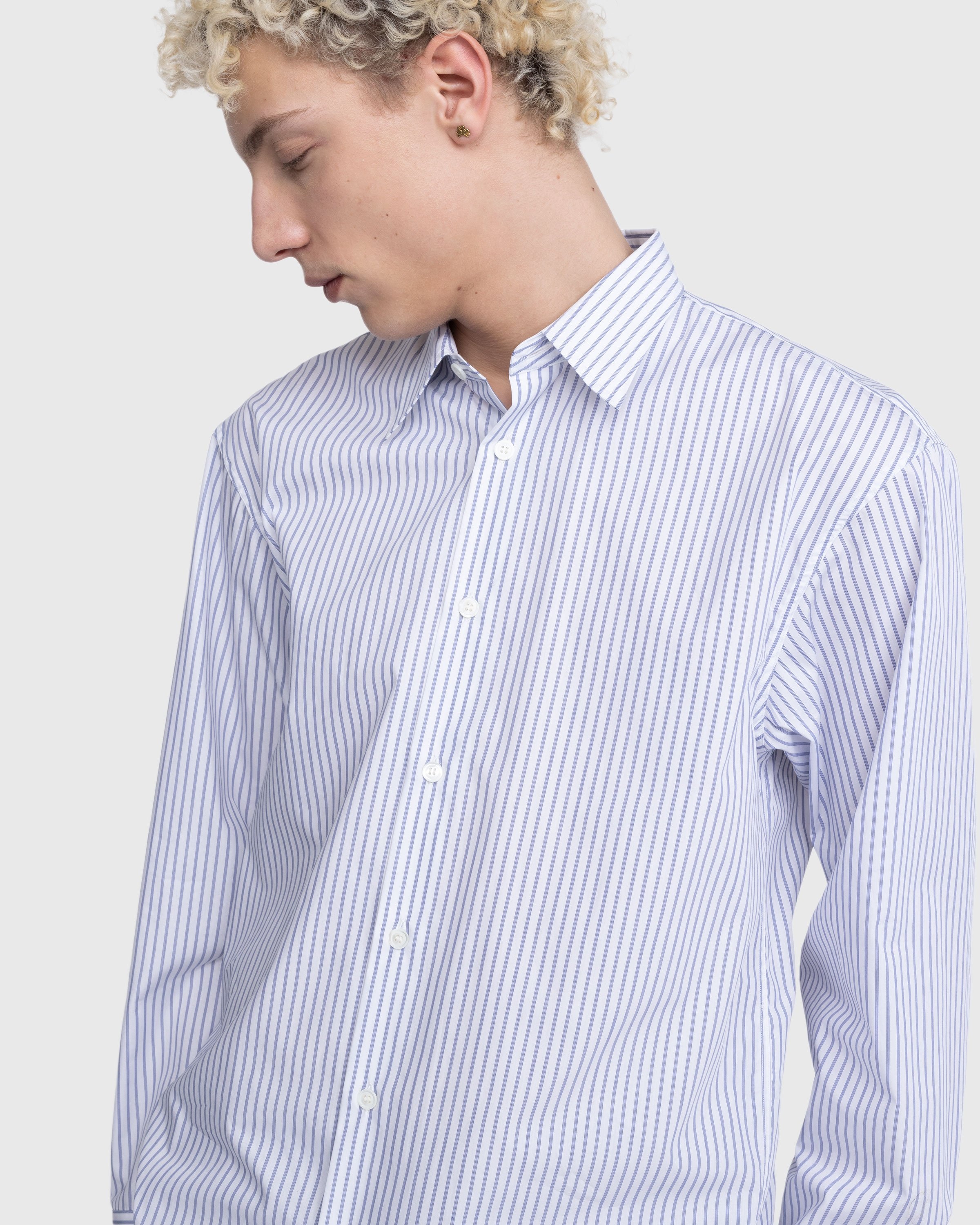 Dries van Noten – Croom Shirt Striped White - Longsleeve Shirts - White - Image 6