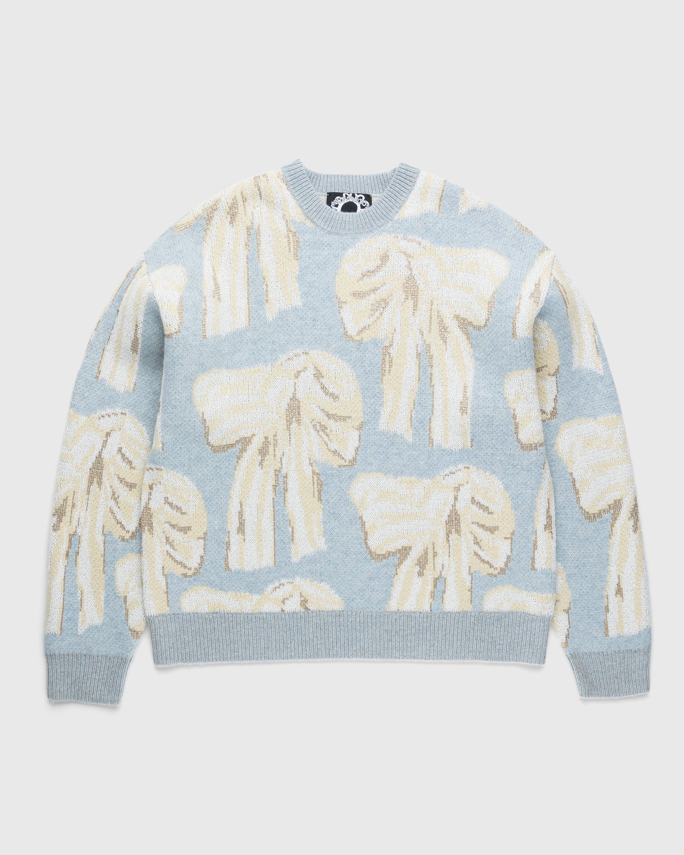 Acne Studios – Jacquard Pattern Crewneck Sweater Blue