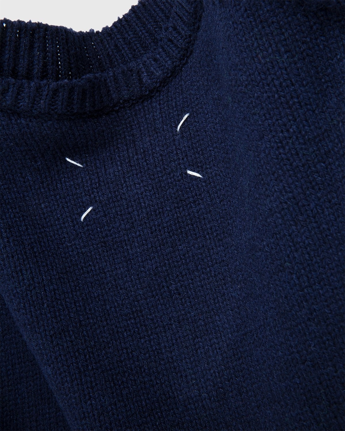 Maison Margiela – Sweater Navy - V-Necks Knitwear - Blue - Image 4