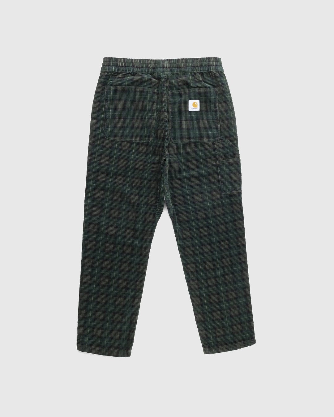 Carhartt WIP – Rinsed Plaid Flint Pant Grove - Pants - Green - Image 2