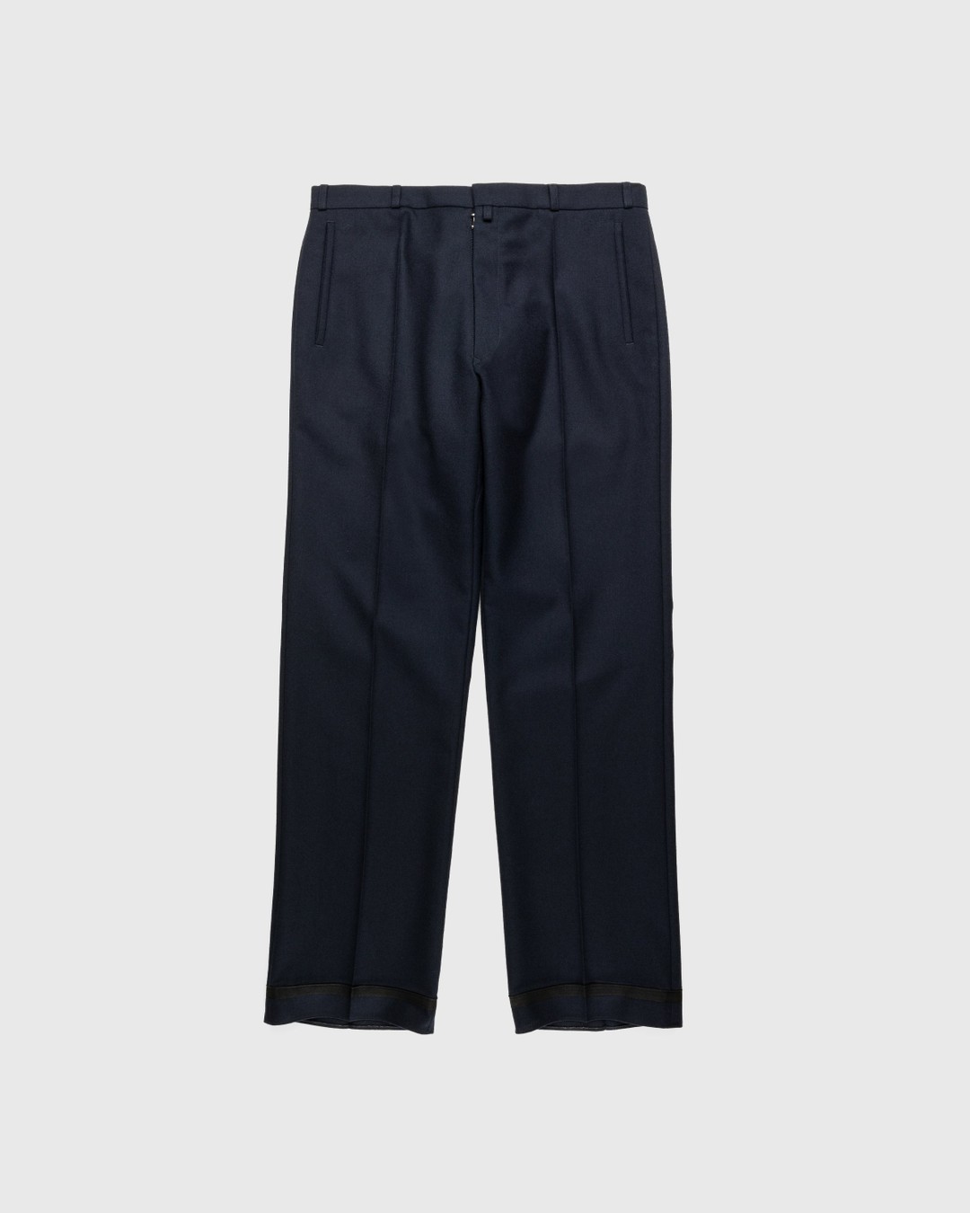 Maison Margiela – Wool Twill Trousers Navy - Trousers - Blue - Image 1