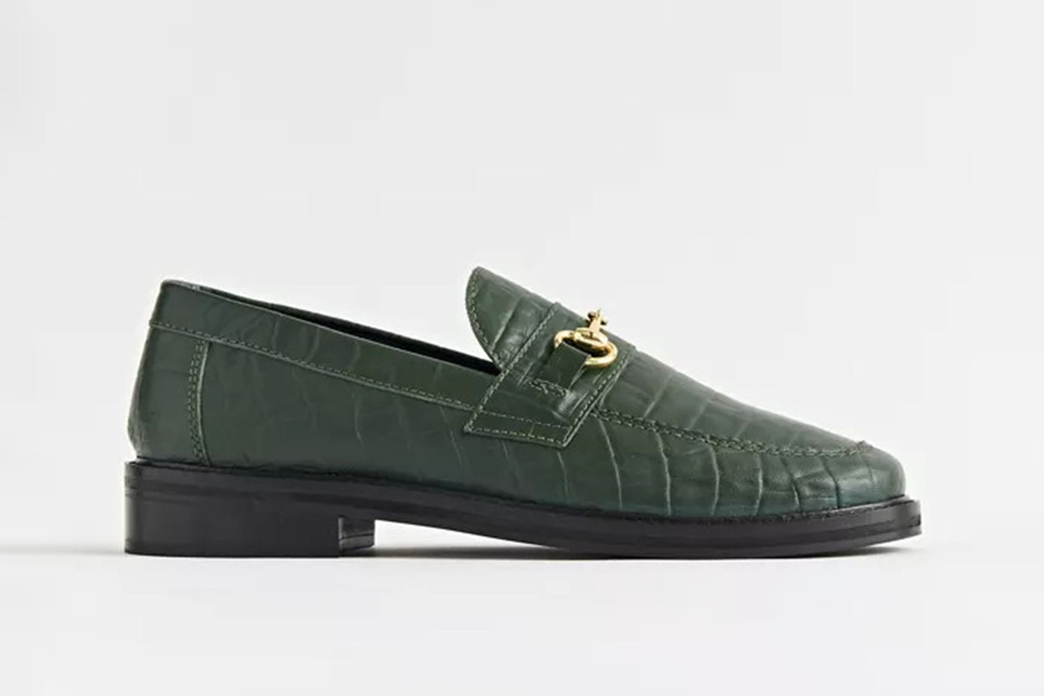 Croc-Effect Loafers