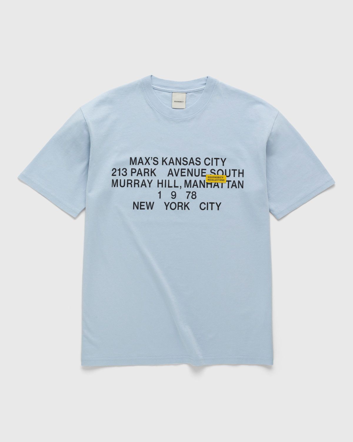 Highsnobiety – New York Line Short Sleeve Jersey Light Blue - Tops - Blue - Image 1
