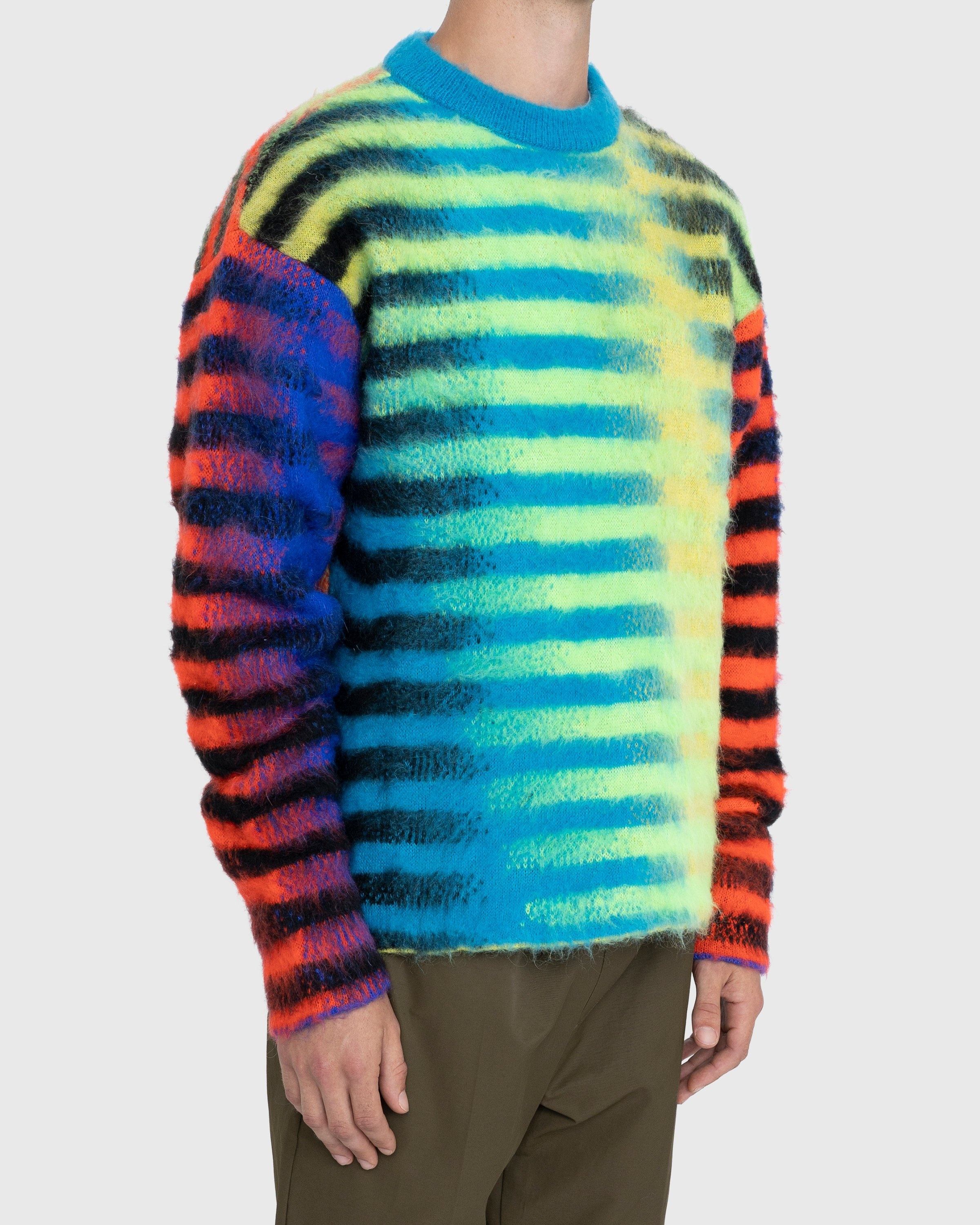 AGR – Striped Mohair Crewneck Sweater Multi - Knitwear - Multi - Image 3