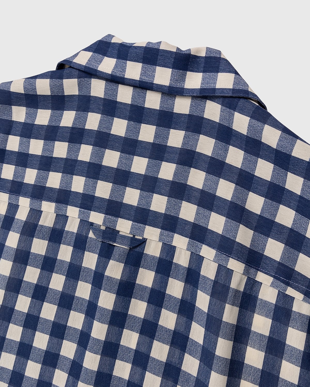 JACQUEMUS – La Chemise Jean Navy Checks - Shirts - Blue - Image 4
