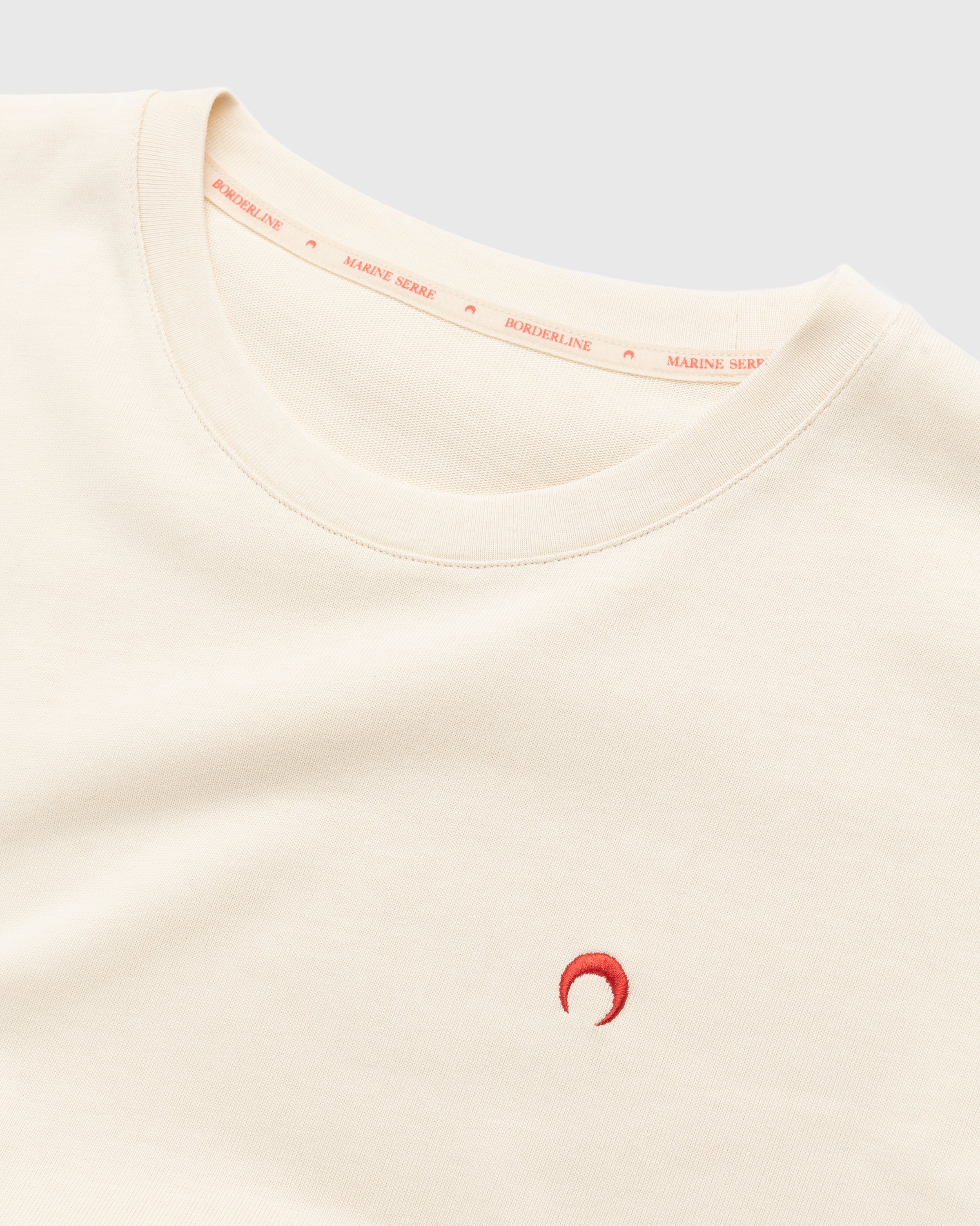 Marine Serre – Organic Cotton T-Shirt Beige - Tops - Beige - Image 6