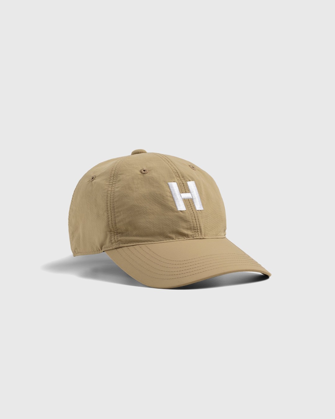 Highsnobiety – Peached Nylon Ball Cap Tan - Hats - Beige - Image 1