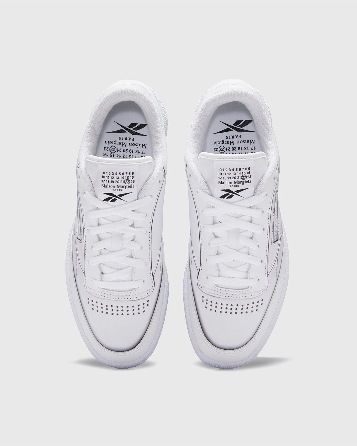 Maison Margiela x Reebok – Club C Trompe L’Oeil White - Sneakers - White - Image 7