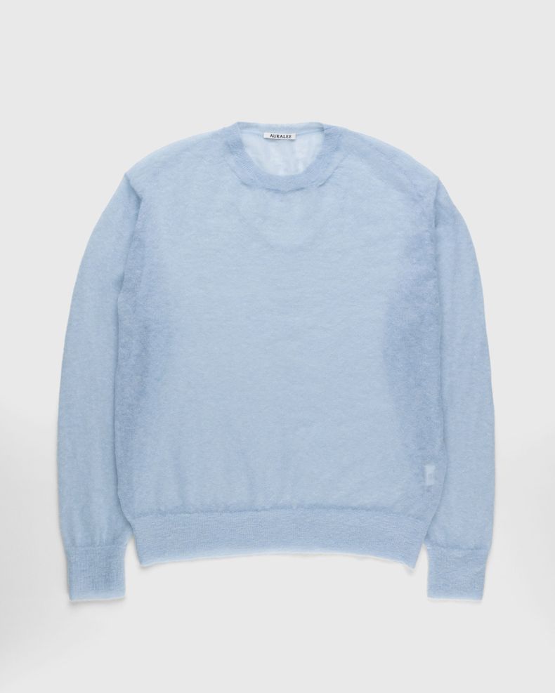Kid Mohair Sheer Knit Light Blue