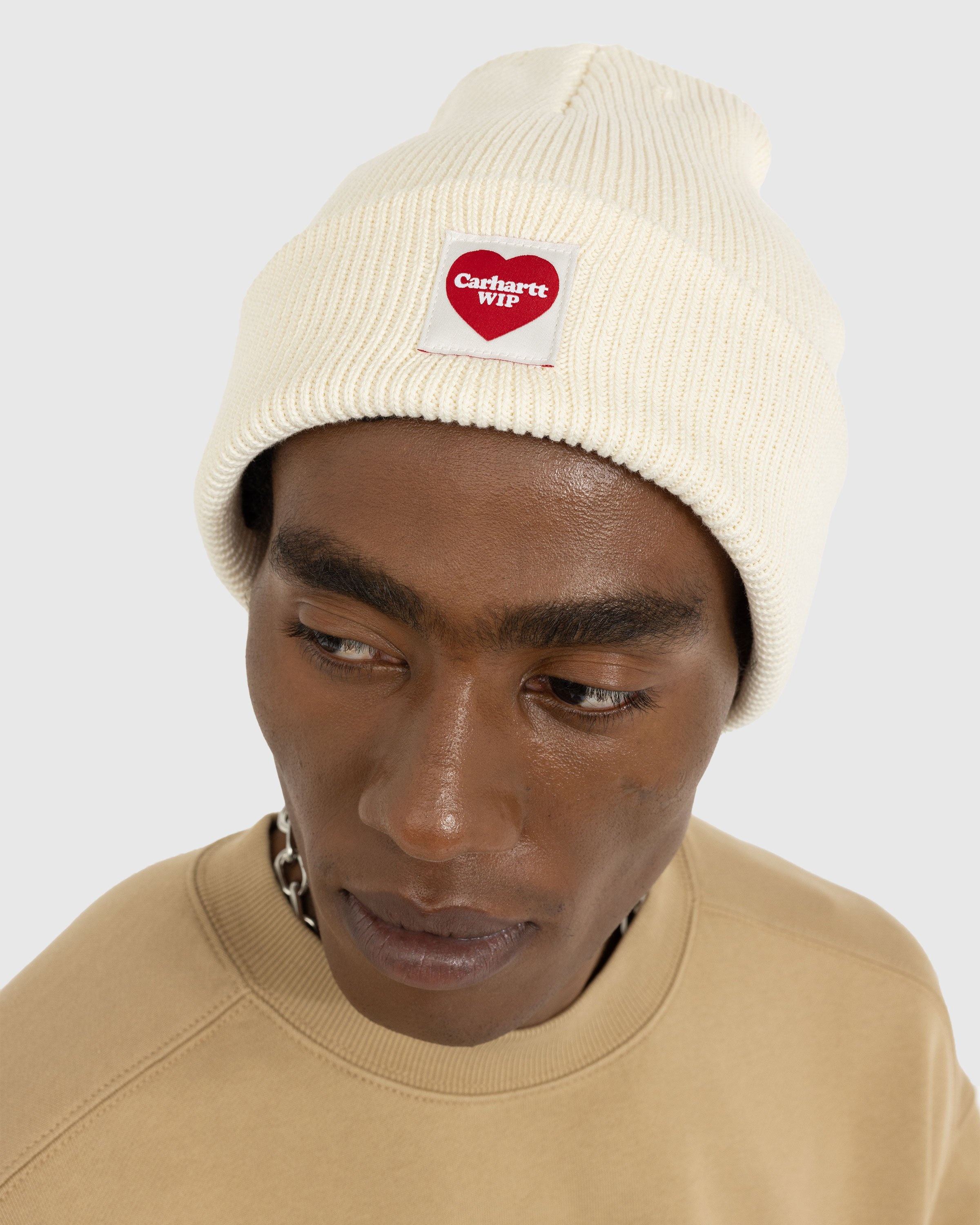White top carhartt beanie