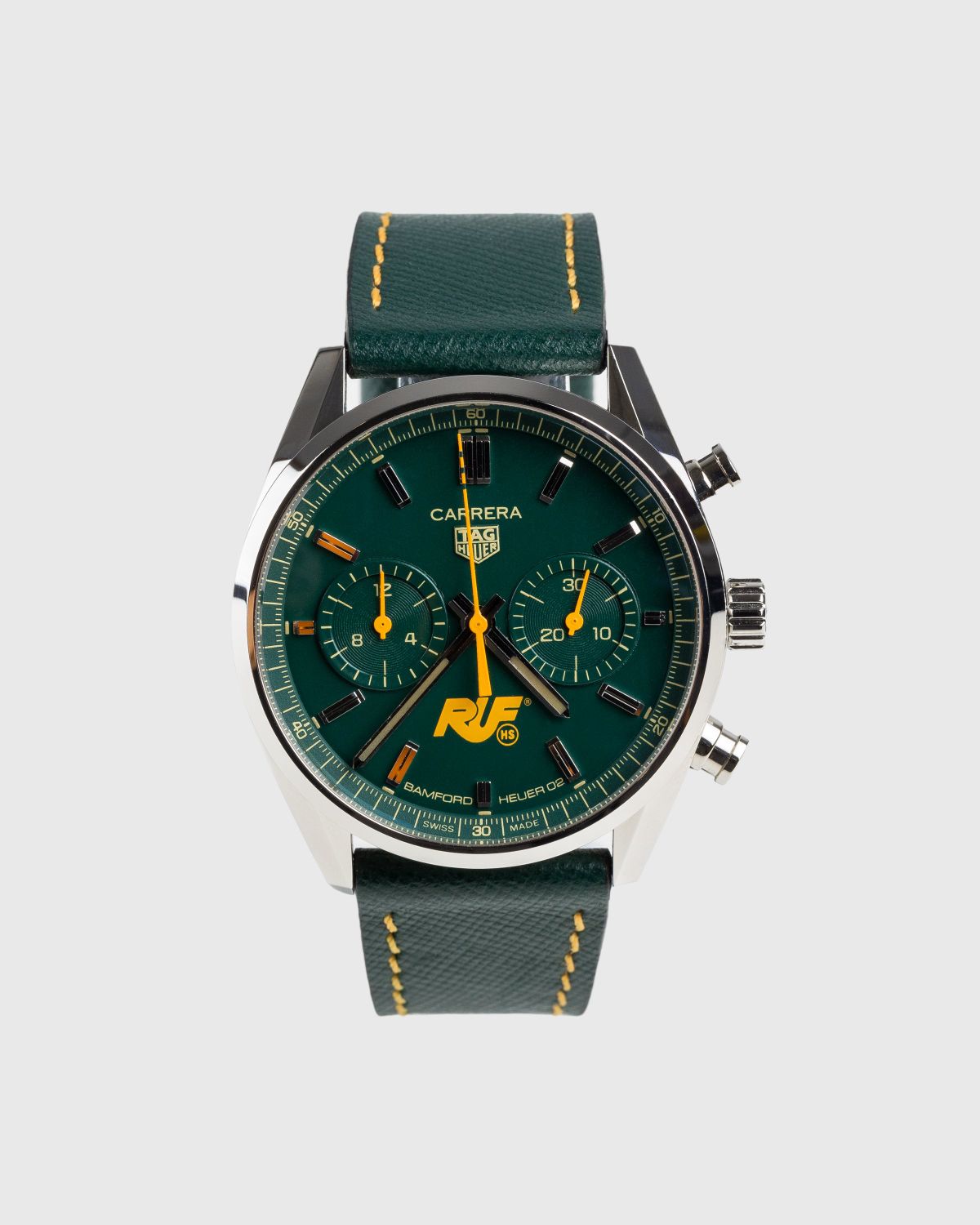 RUF x Bamford x Highsnobiety – Tag Heuer Carrera Green/Yellow - Watches - Green - Image 1