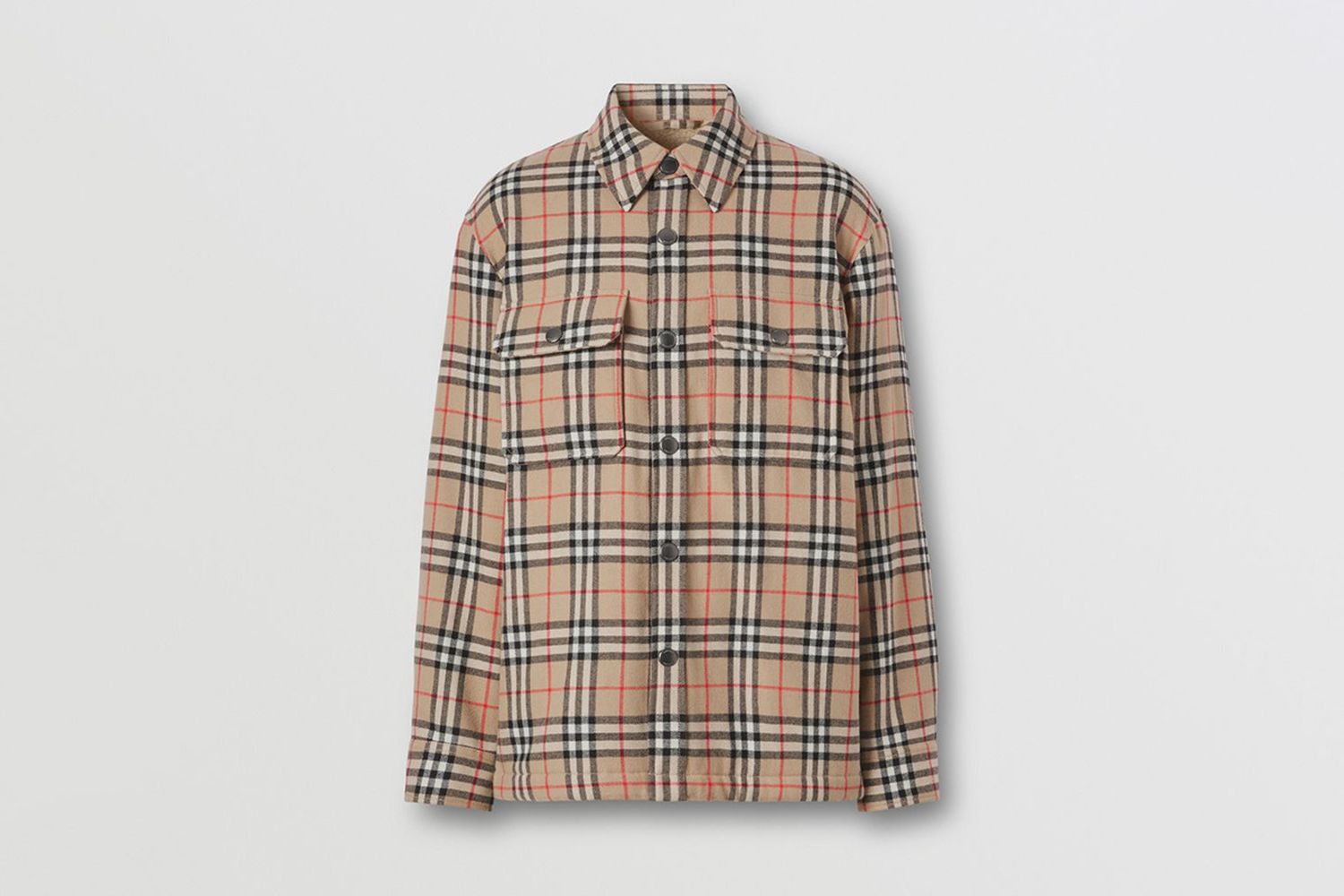 Vintage Check Wool Cotton Overshirt