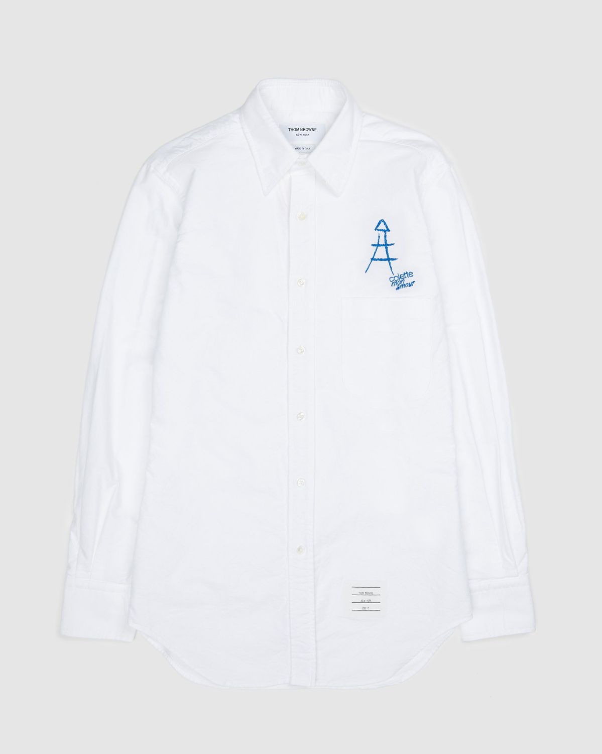 Colette Mon Amour x Thom Browne – White Eiffel Classic Shirt - Shirts - White - Image 1