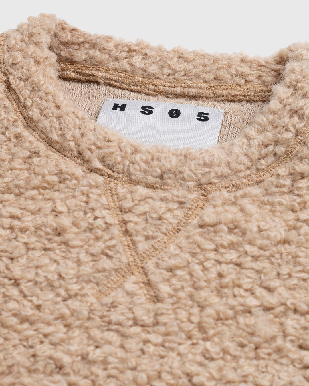 Highsnobiety HS05 – Wool Blend Inlaid Knit Crew Brown - Knitwear - Brown - Image 6