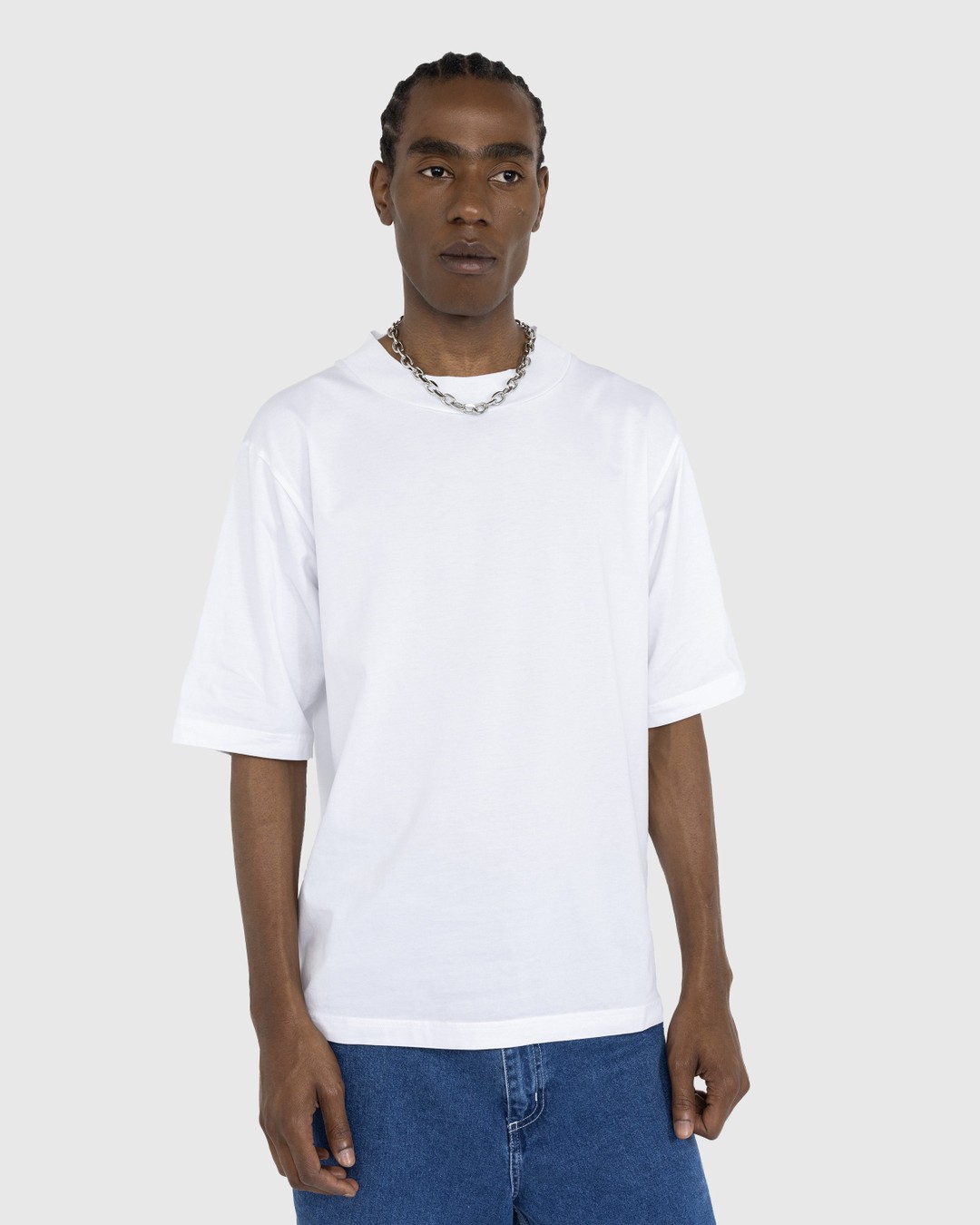 Acne Studios – Crewneck T-Shirt Optic White - Tops - White - Image 2