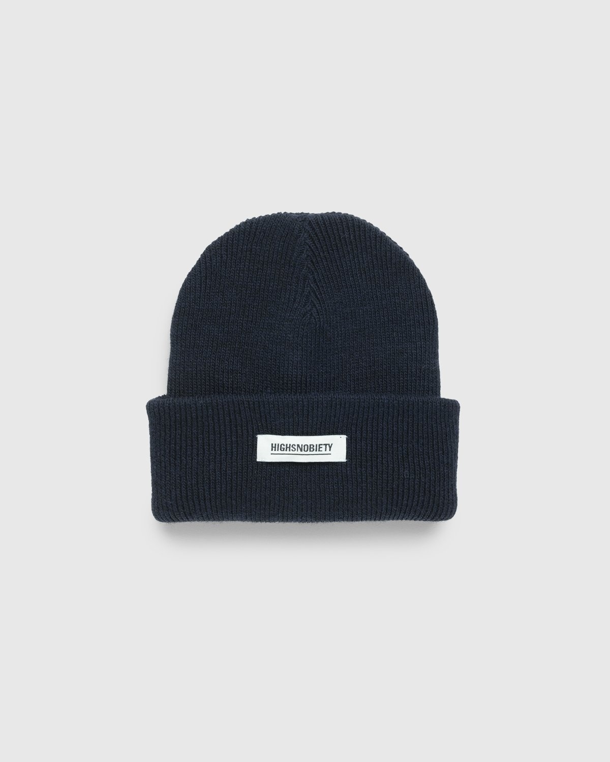 Highsnobiety – Watch Logo Staples Beanie Navy - Hats - Blue - Image 1
