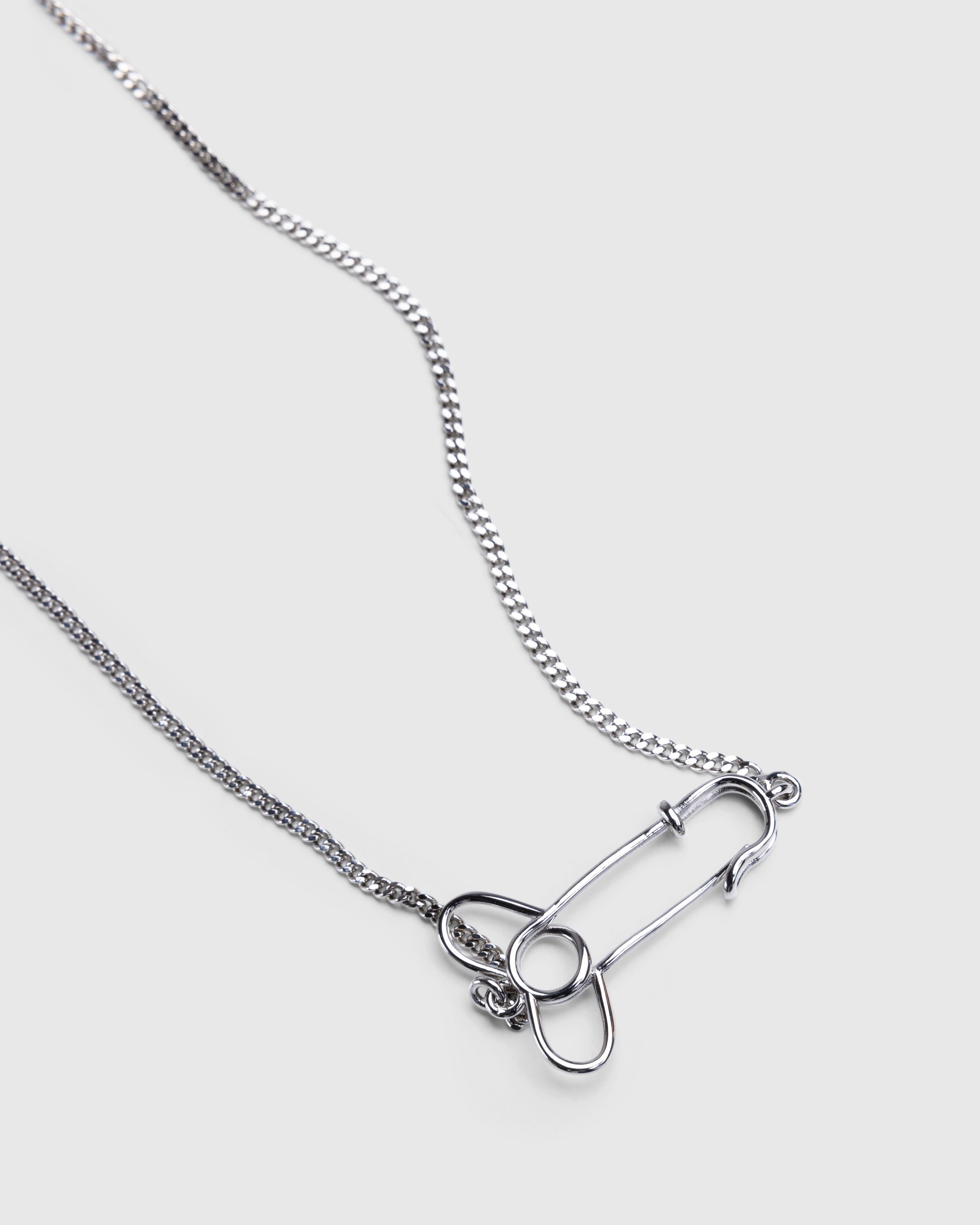 J.W. Anderson – PENIS PIN PENDANT NECKLACE Silver | Highsnobiety Shop