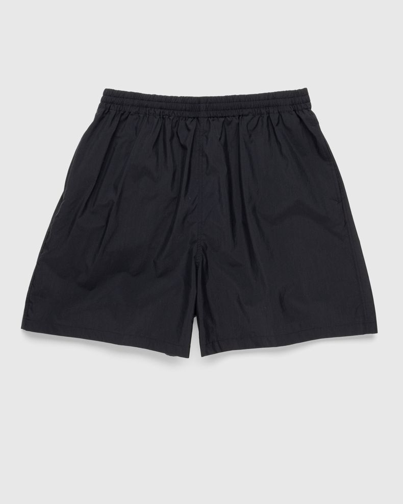 Washed Cotton Nylon Weather Easy Shorts Black