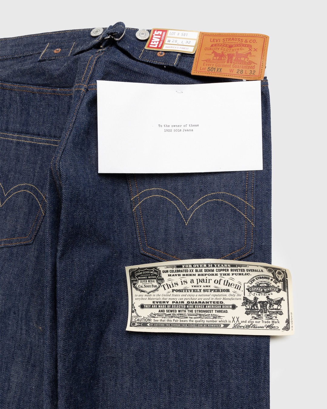 Levi's Vintage 1915  501 Rigid Selvage Denim Jeans