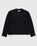 Wool Blend Inlaid Knit Crew Black