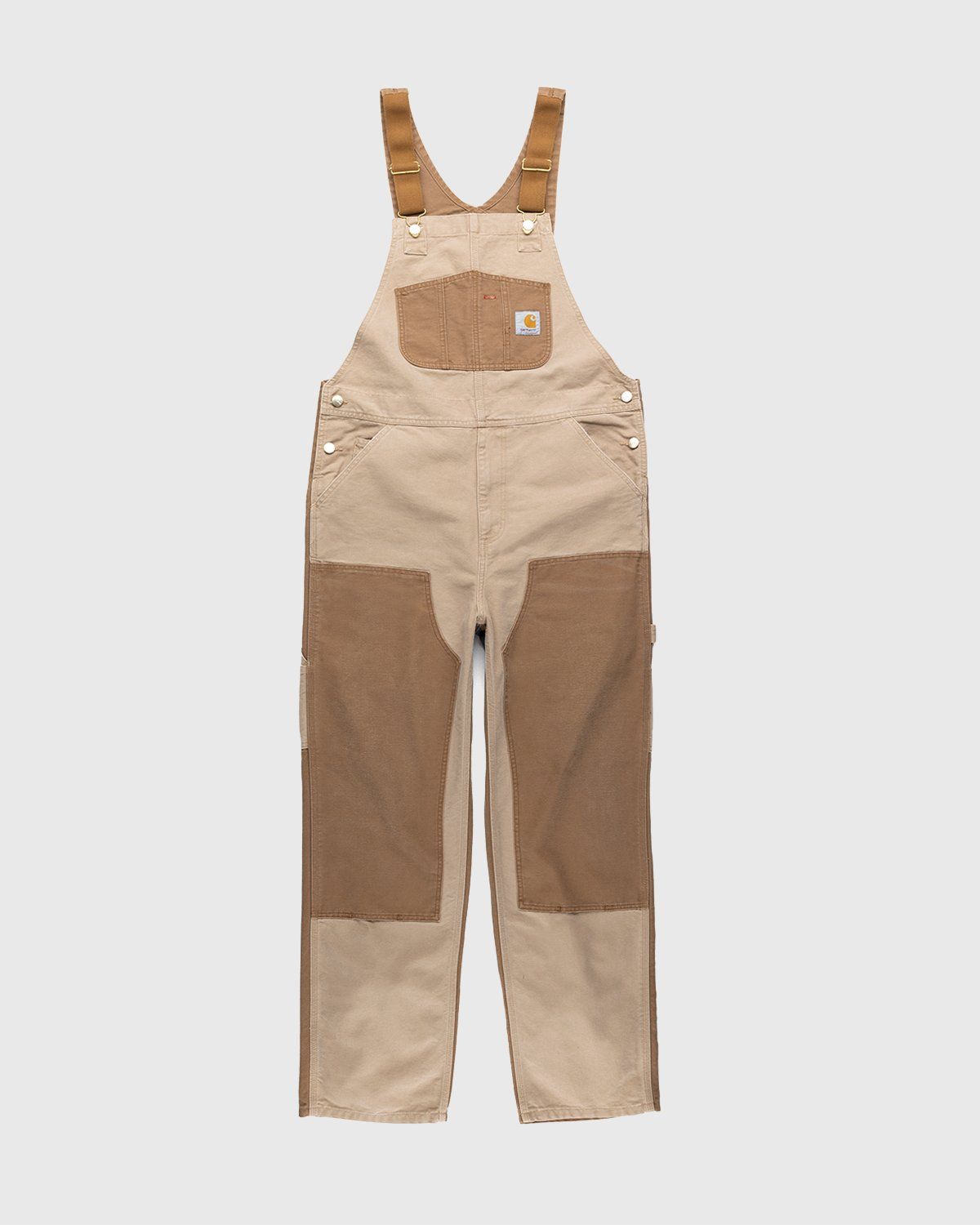Carhartt WIP – Double Knee Bib Overall Dust Hamilton Brown - Pants - Brown - Image 1