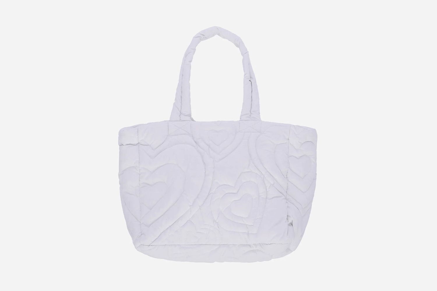 Plain Puffer Bag White
