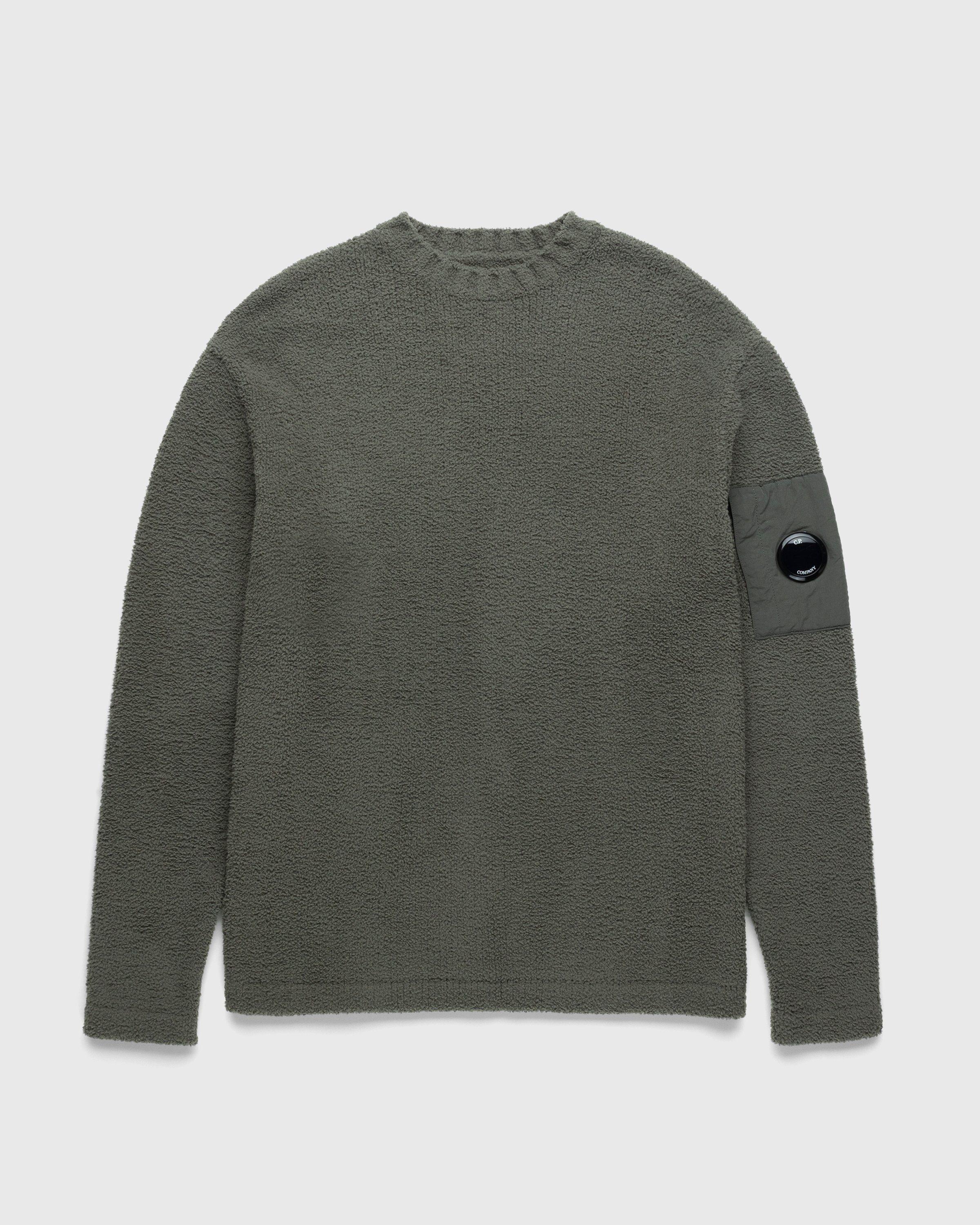 C.P. Company Nylon Chenille Mixed Jumper Green Highsnobiety Shop