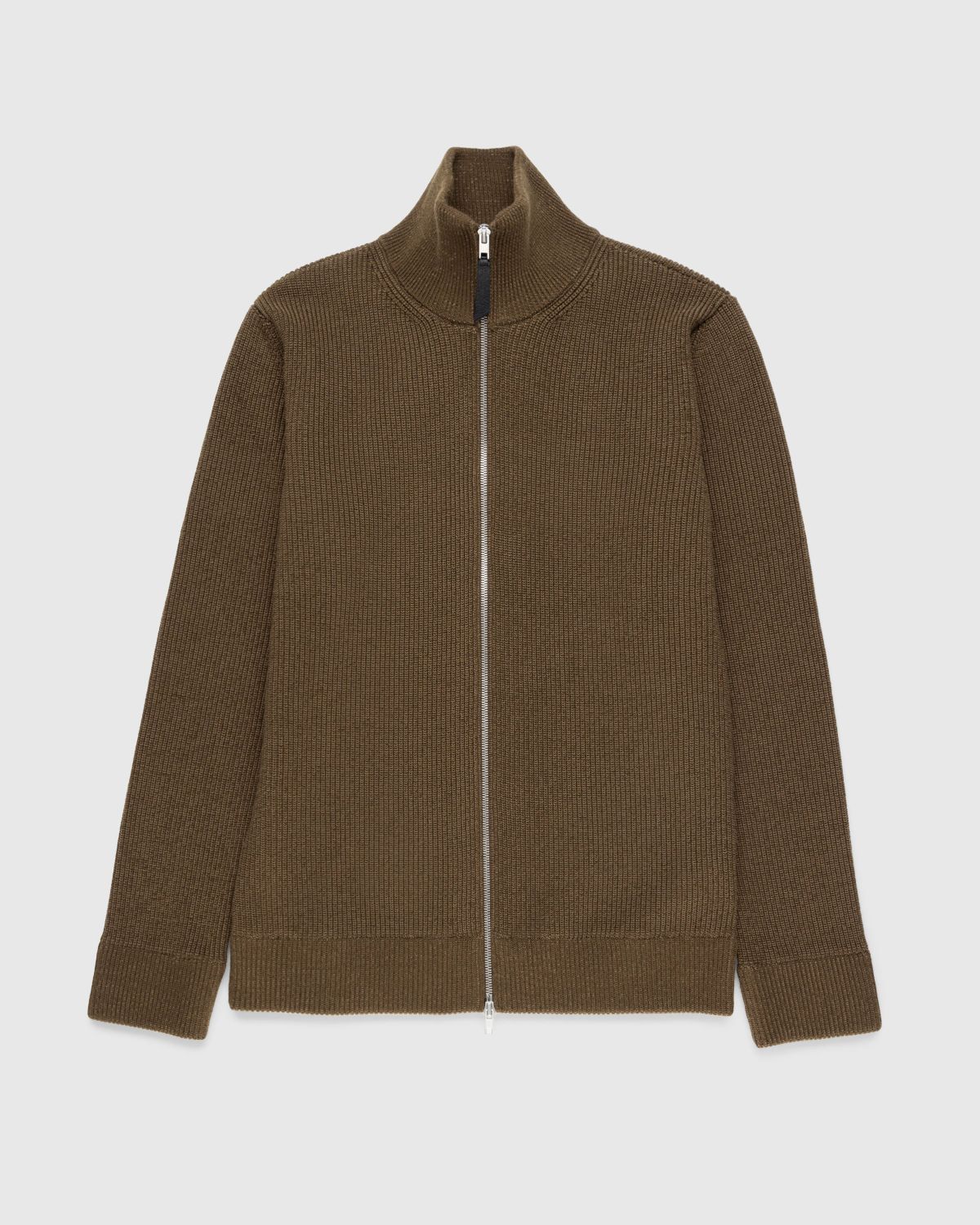 Maison Margiela – Knit Zip-Up Cardigan Brown - Knitwear - Brown - Image 1