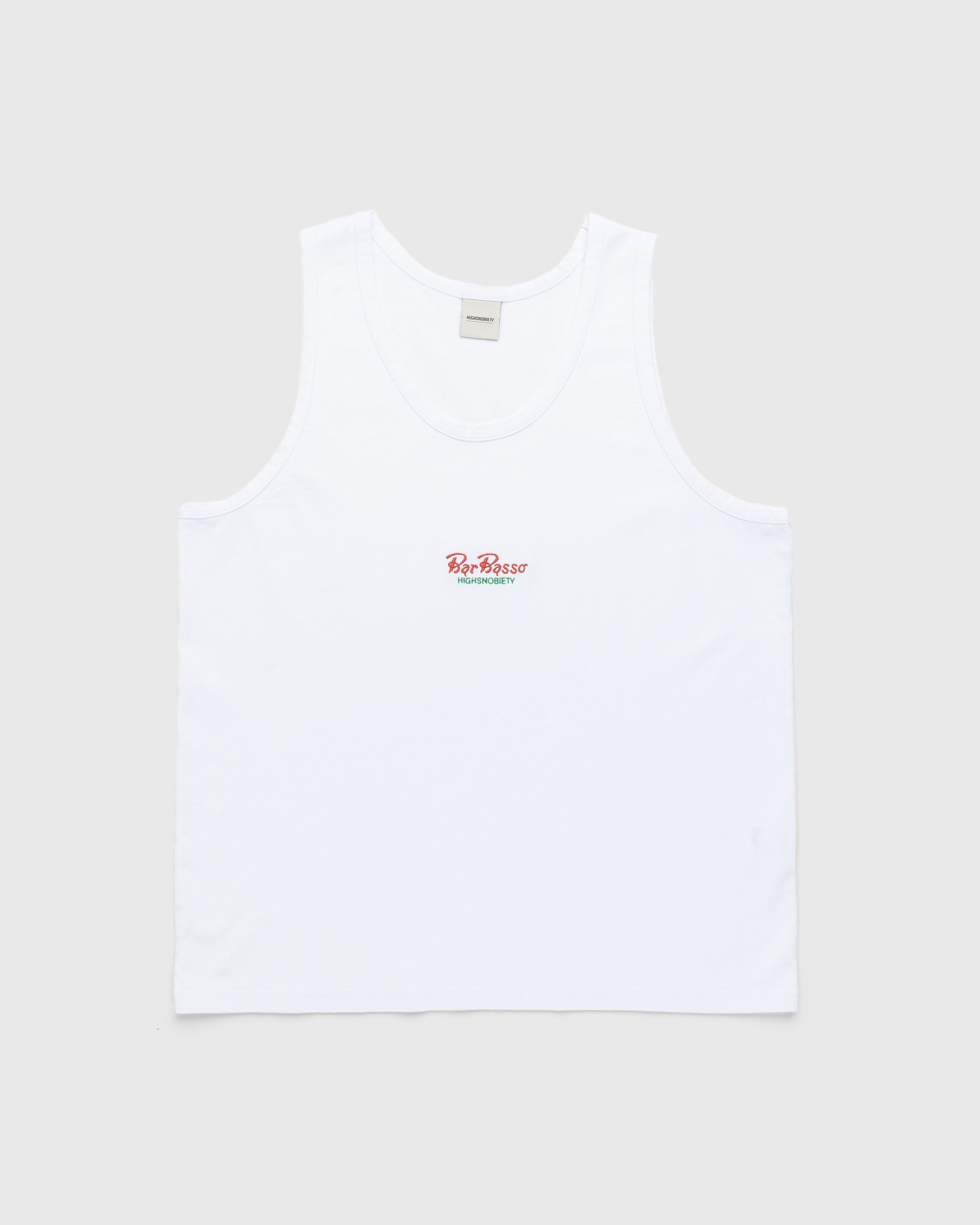 Highsnobiety x Bar Basso – Logo Tank Top White - Men Tops - White - Image 1