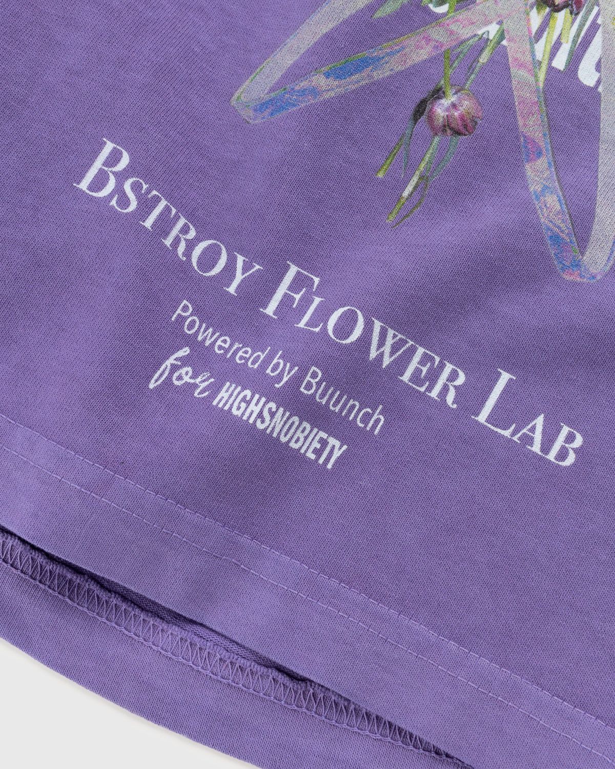 Bstroy x Highsnobiety – Not In Paris 4 Flower Sweatshorts Lavender - Shorts - Purple - Image 4