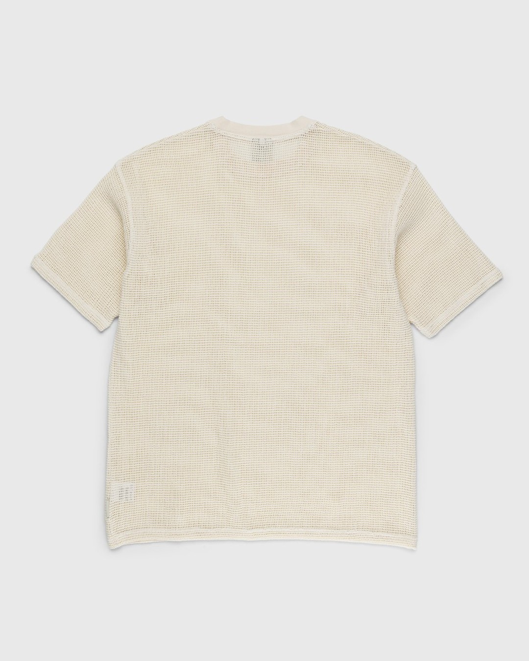 Highsnobiety – Knit Mesh Jersey T-Shirt White - T-Shirts - Beige - Image 2