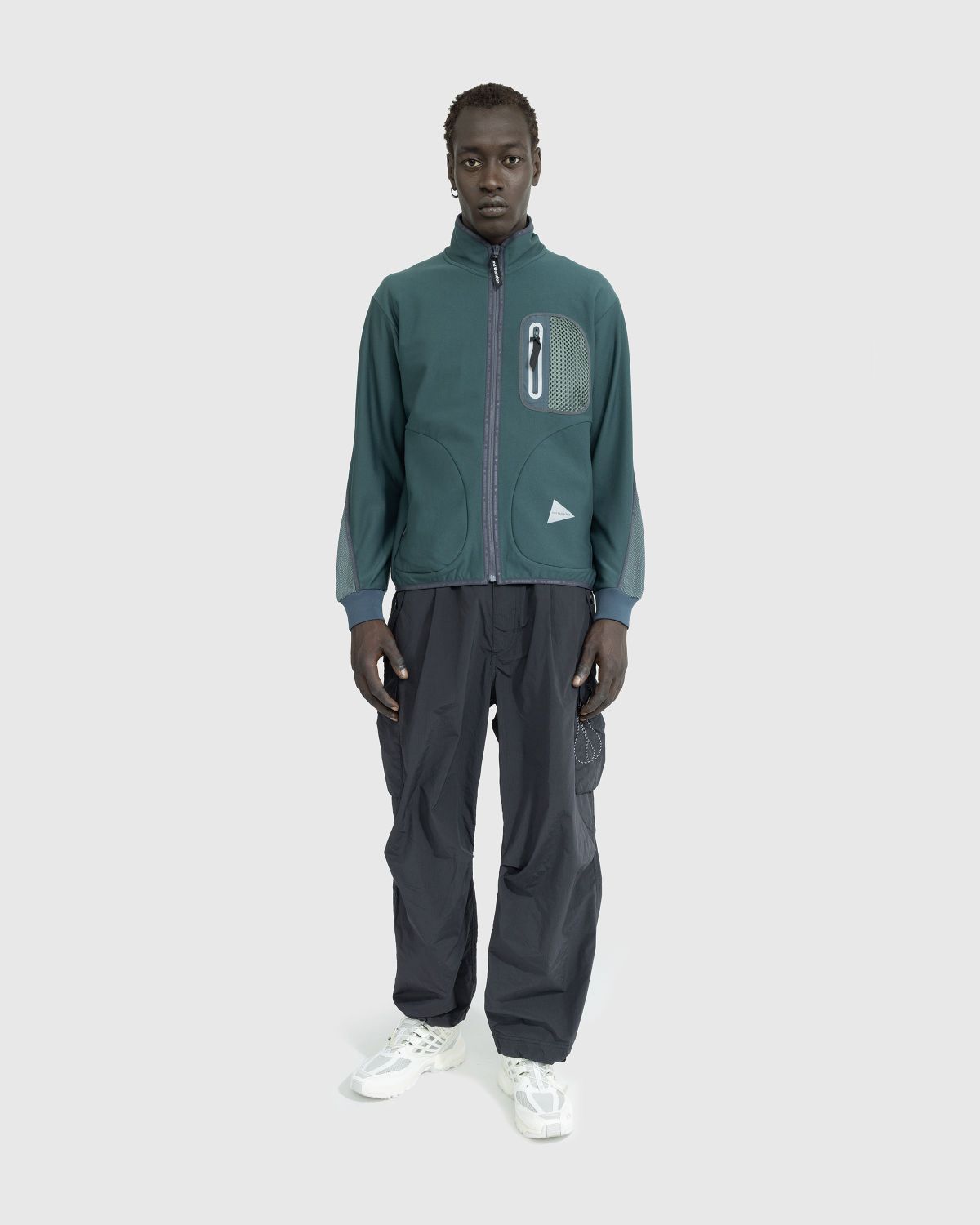 And Wander Light Fleece Jacket Green Highsnobiety Shop