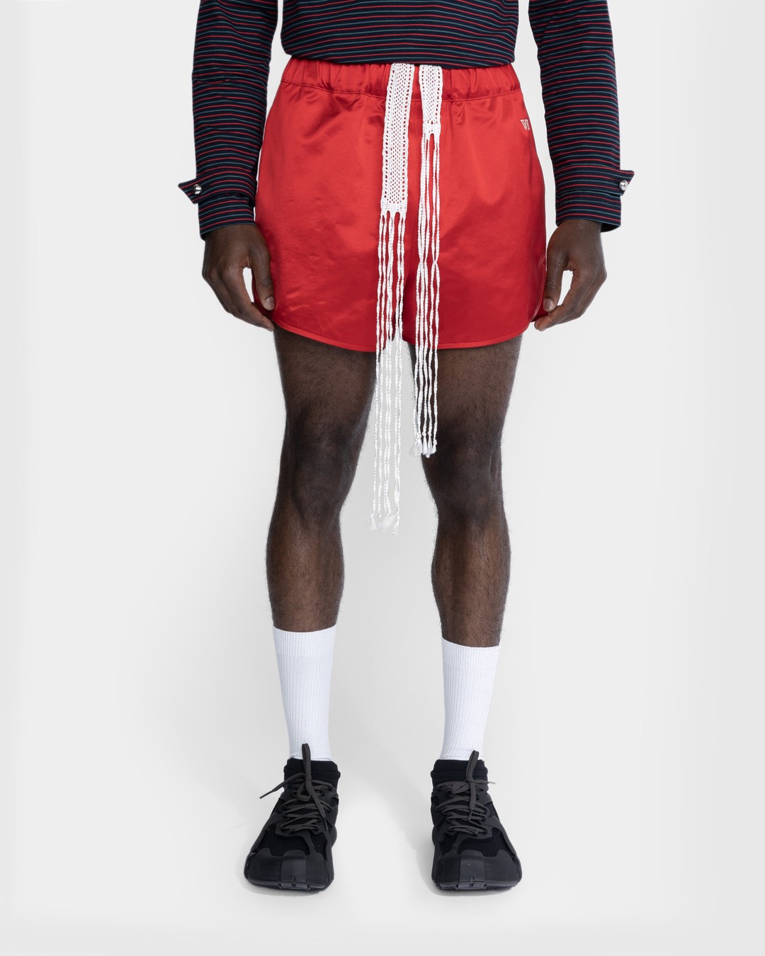 Wales Bonner – Cassette Shorts - Shorts - Red - Image 2