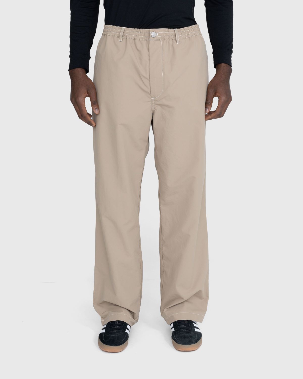 Highsnobiety – Contrast Stitch Pants Beige - Pants - Beige - Image 2